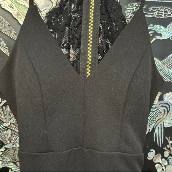 B Darlin Black Lace Back Tiered Mini Dress 1/2 - Picture 4 of 6